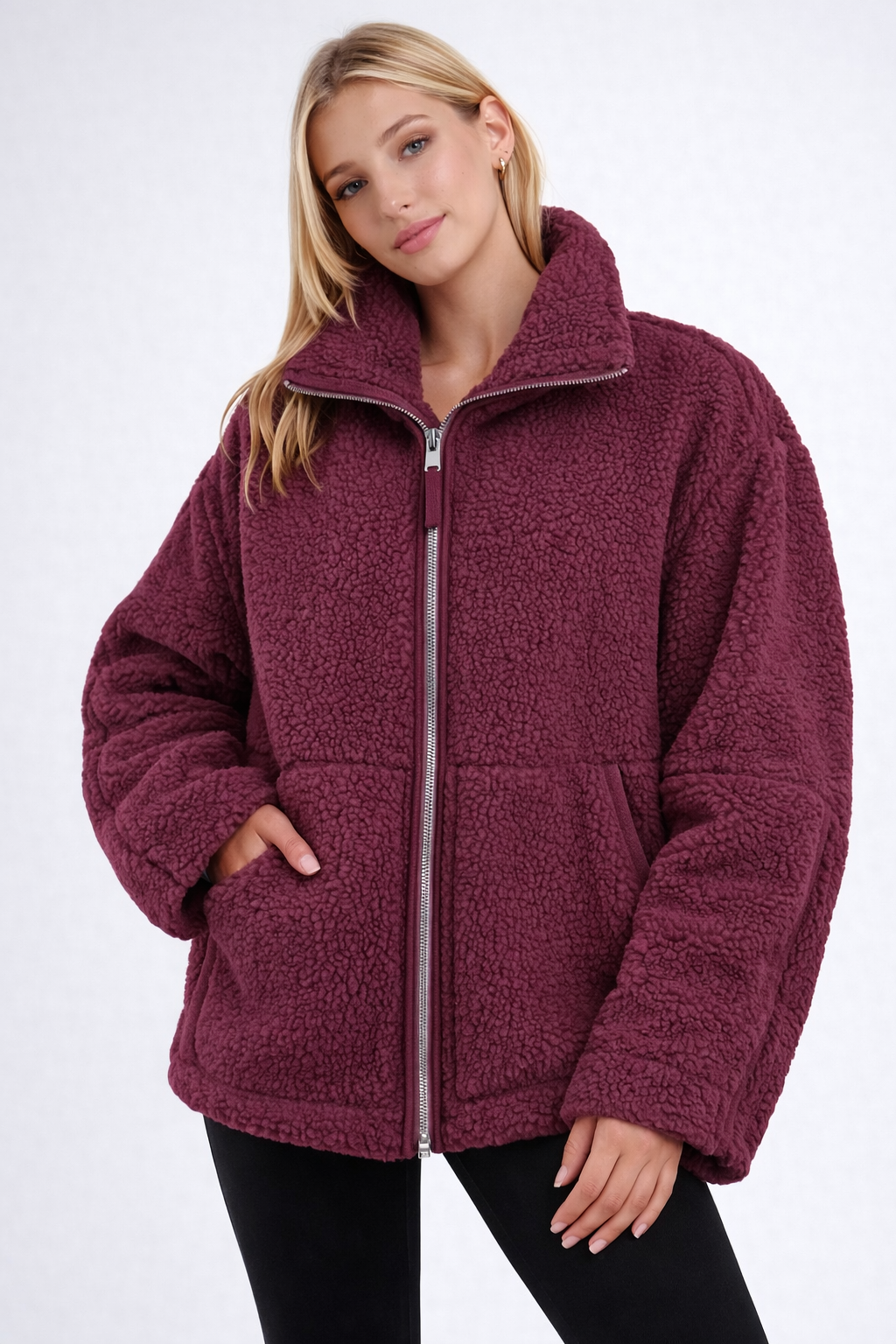 Amara | Herfst/Winter – Zachte Wolblend – Oversized Fleece Jacket