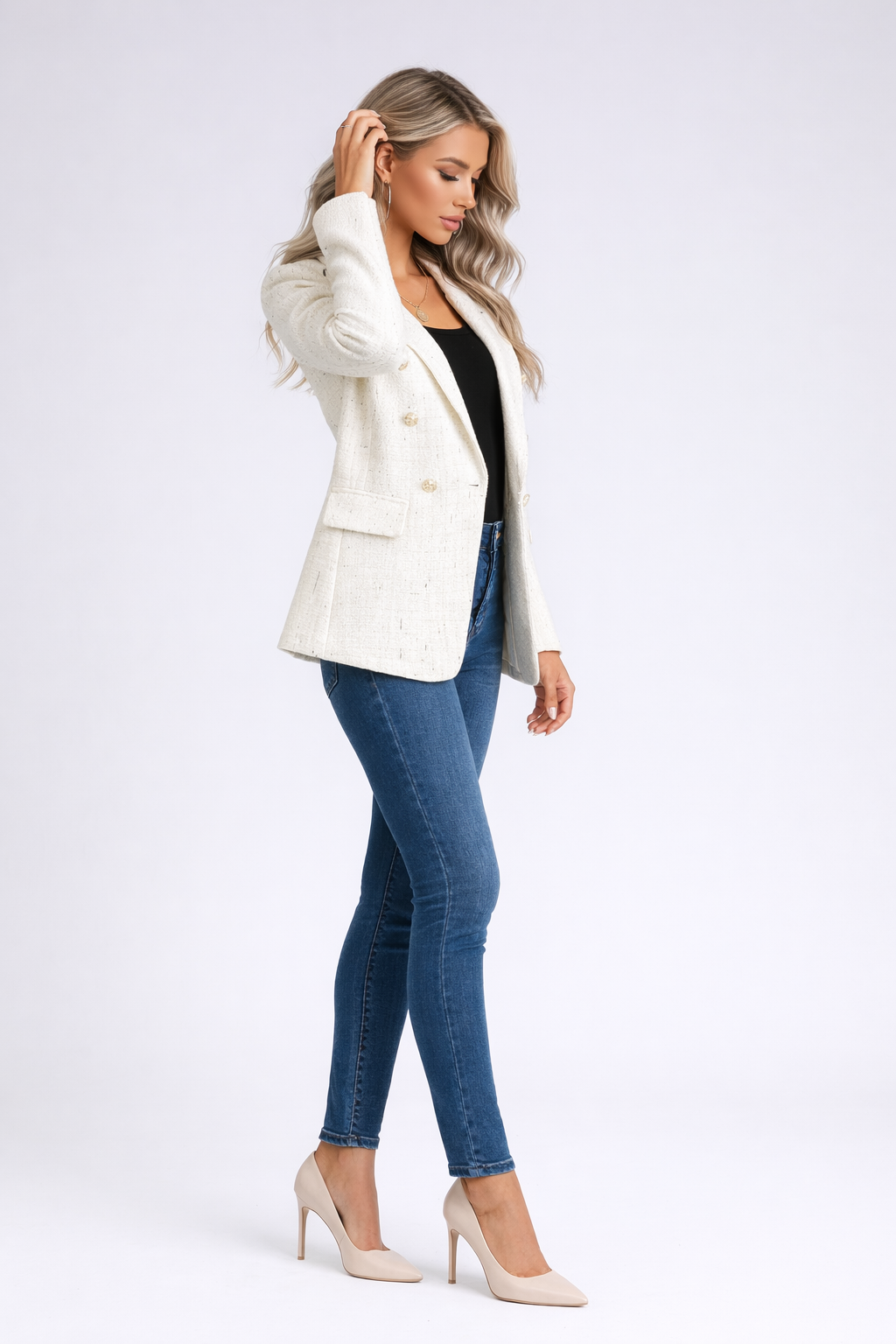 Amélie | All-Season – Luxe Tweedlook – Tailored Blazer