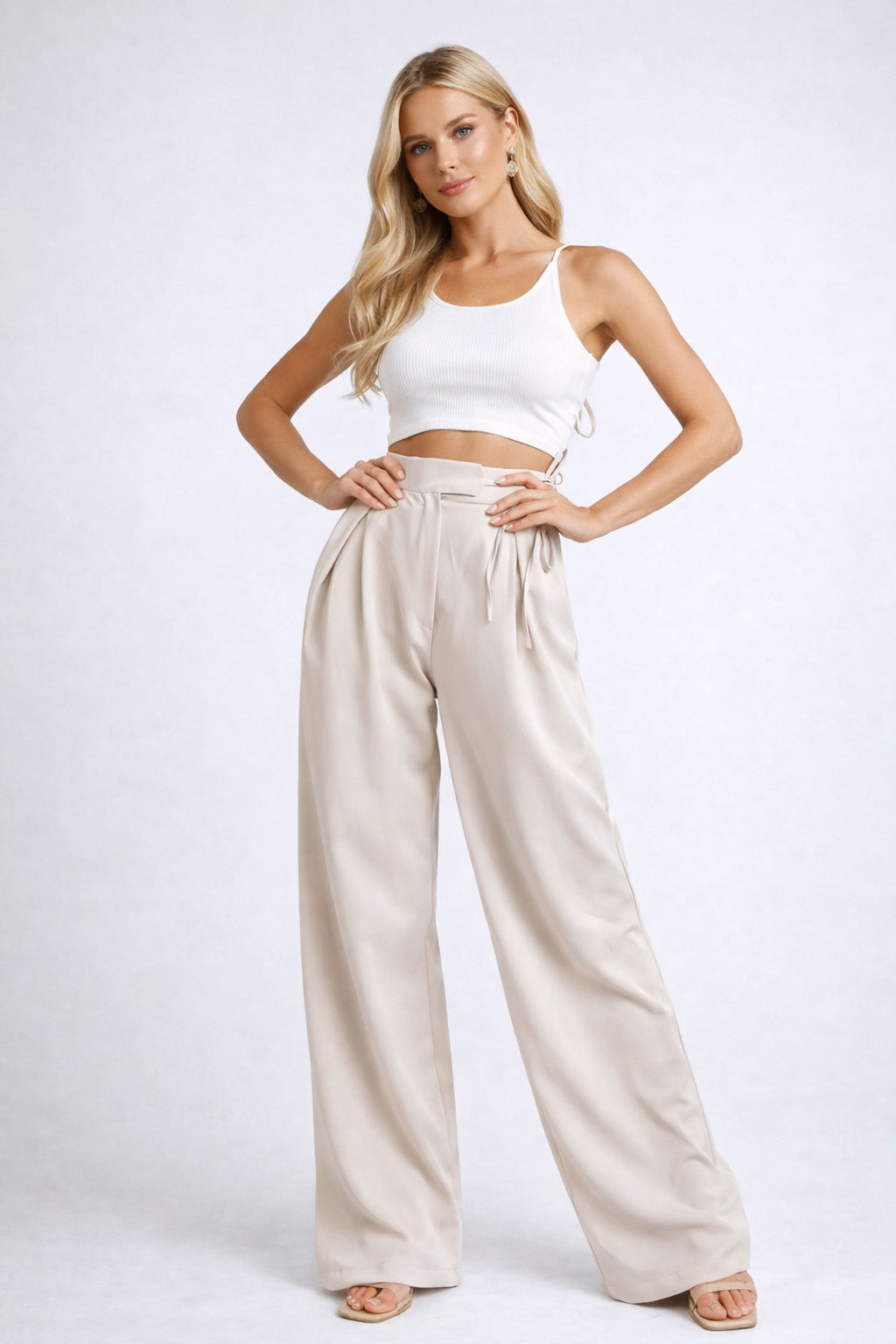 Sofia | All-Season – Lichtgewicht Weefsel – Wide Leg Pantalon