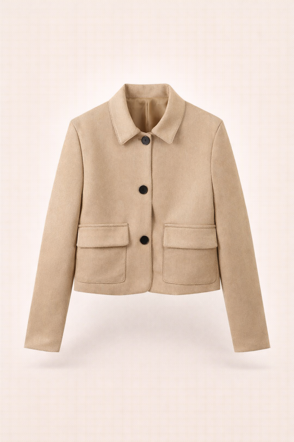 Natalie Foster | Minimal Cropped Jacket | Tijdloze eenvoud met verfijnde klasse