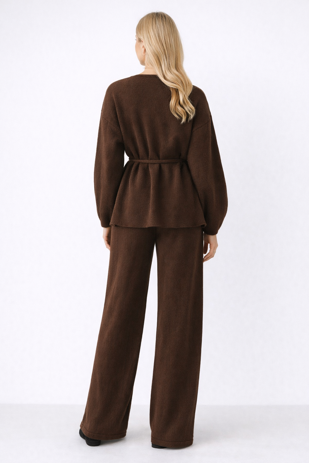 Lilith | Gebreide Sweater Pants Set met Ceintuur