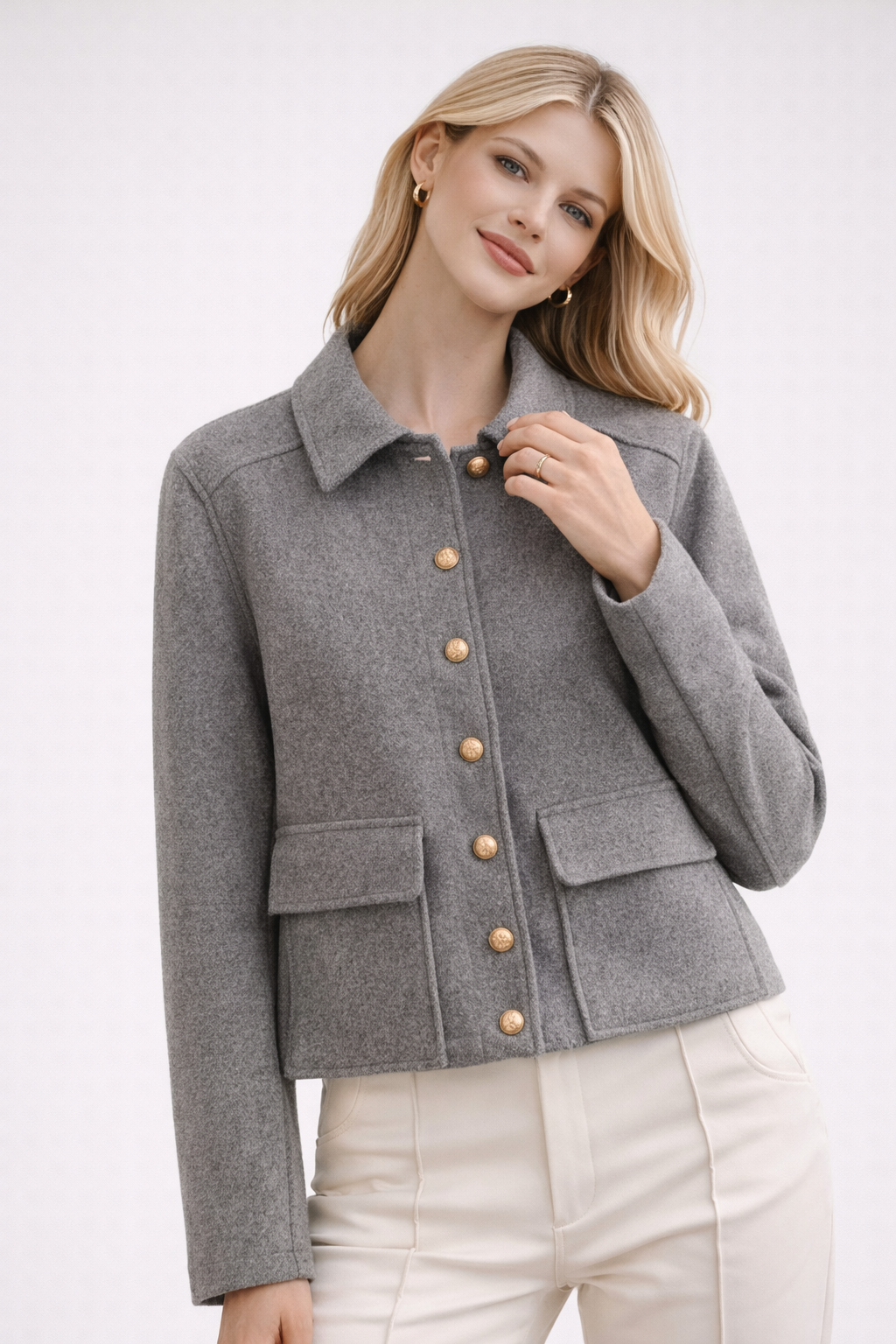 Frederick | Tijdloze Grijze Tussenjas
