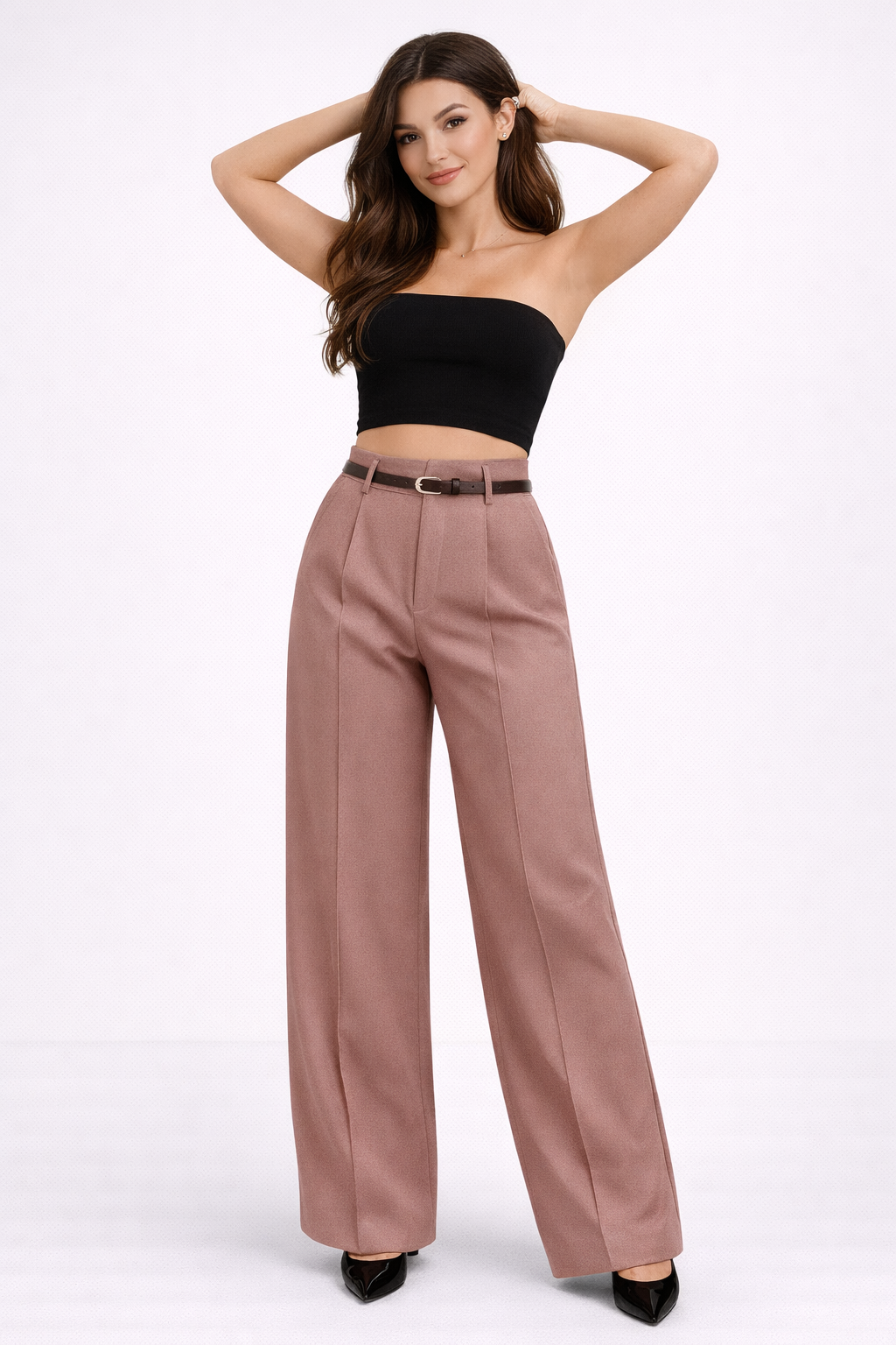 Diora | High Waist Straight Leg Broek