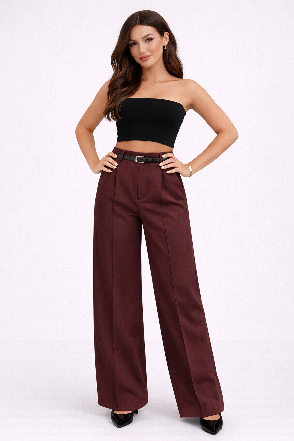 Diora | High Waist Straight Leg Broek