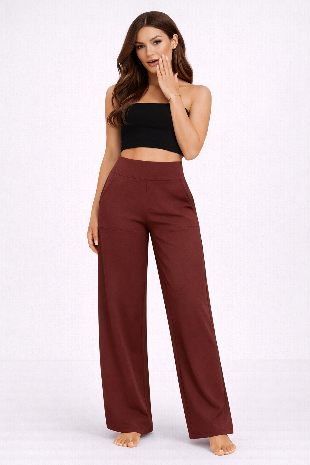 Estrella | Comfortabele Stretch Broek met Hoge Taille