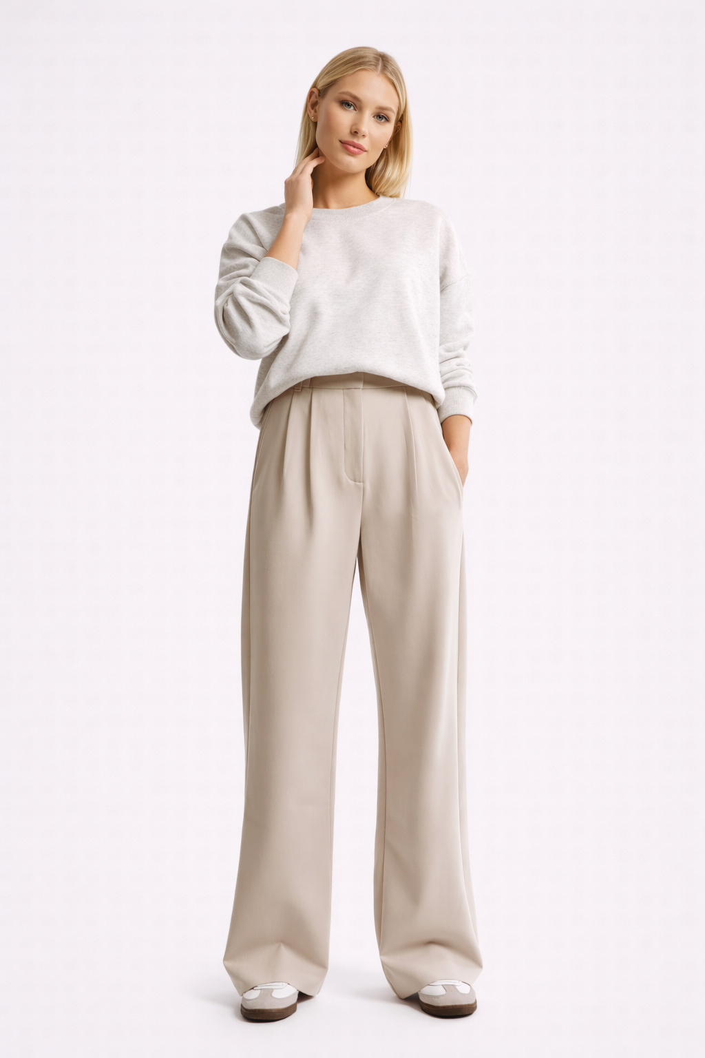 Cleo | High Waist Wide Leg Pantalon