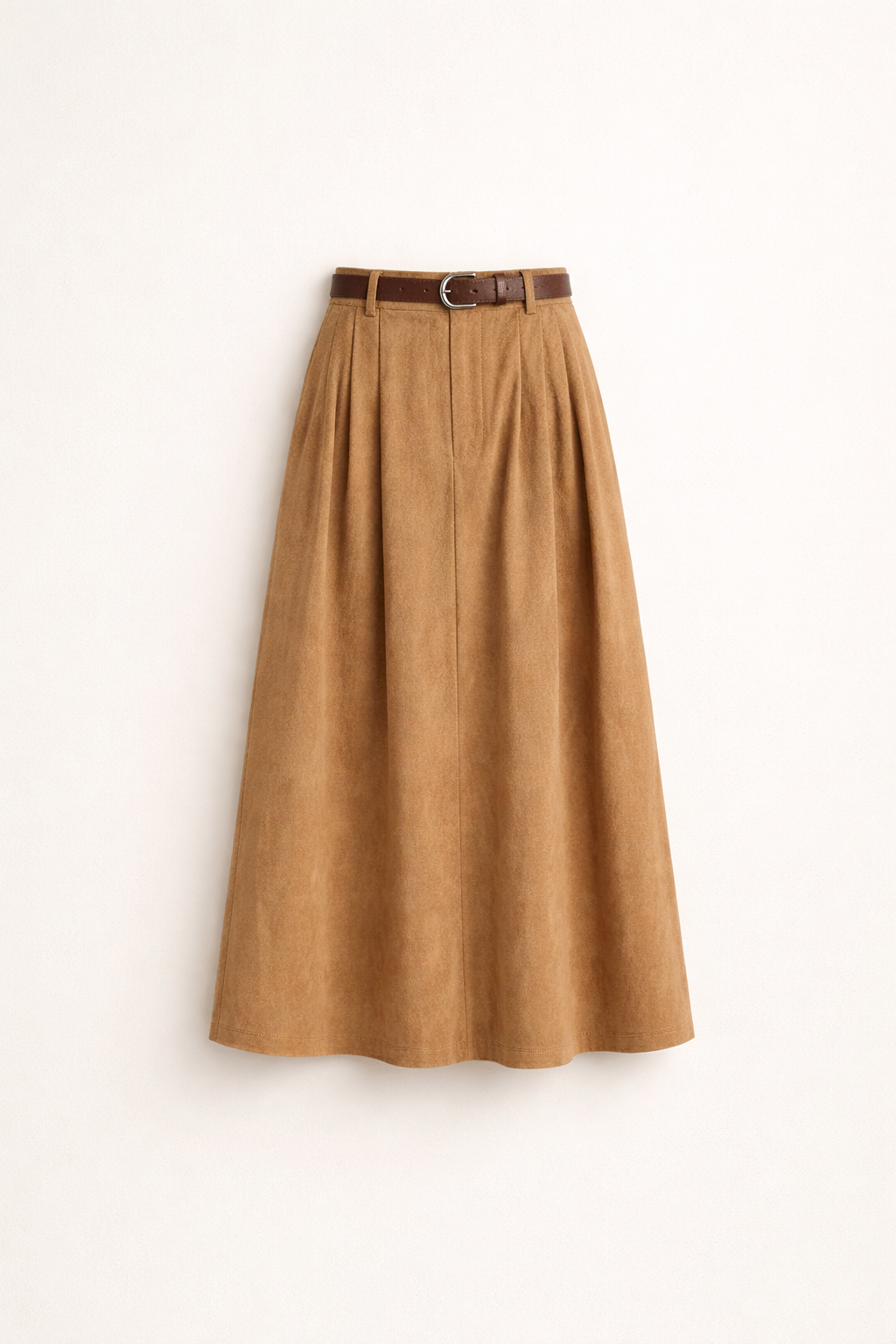 Sanne | Midi rok van zachte geweven stof | De rok die moeiteloos elegantie toevoegt aan elke dag