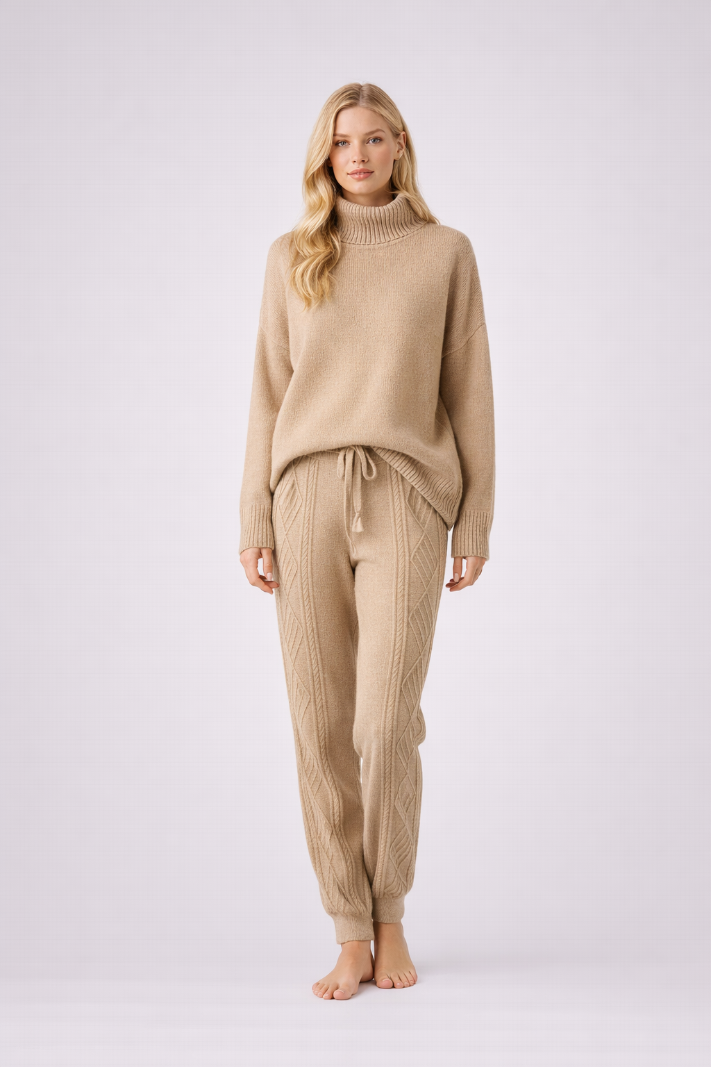 Vienna | Gebreide High Waist Jogger Broek