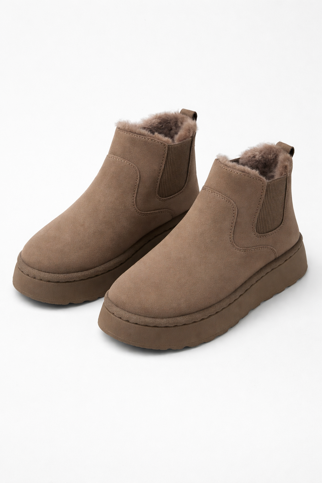 Anne | Platform Chelsea Boots in Crème