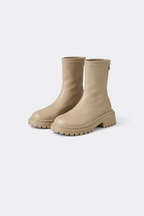 Katja | Minimalistische Mid Boots in Crème