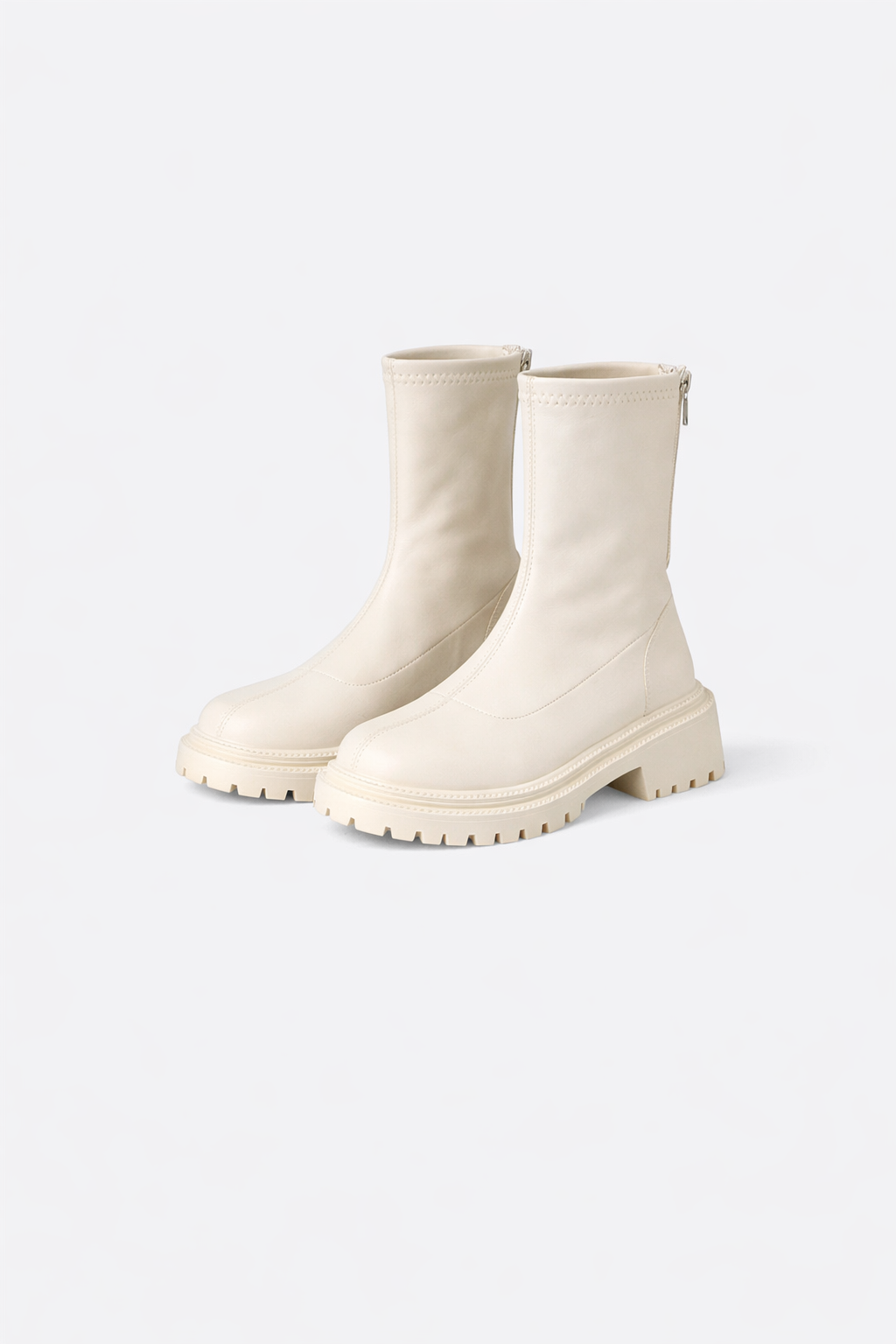 Katja | Minimalistische Mid Boots in Crème