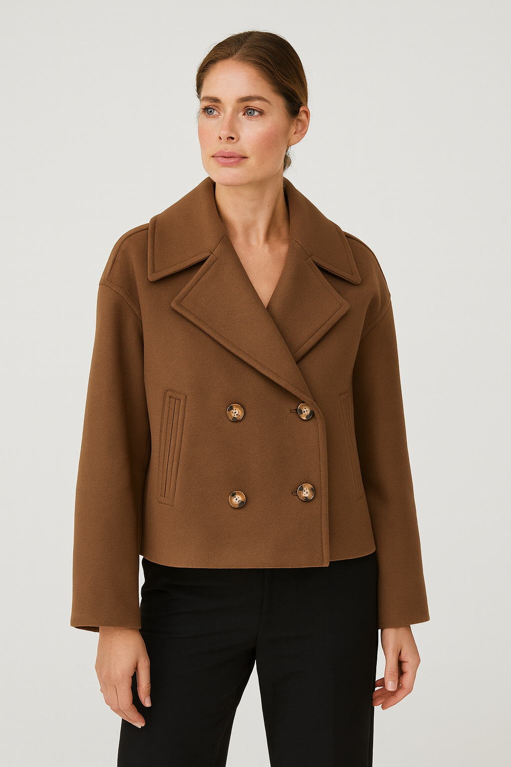 Marisol | Winterse Wolmix Cropped Coat