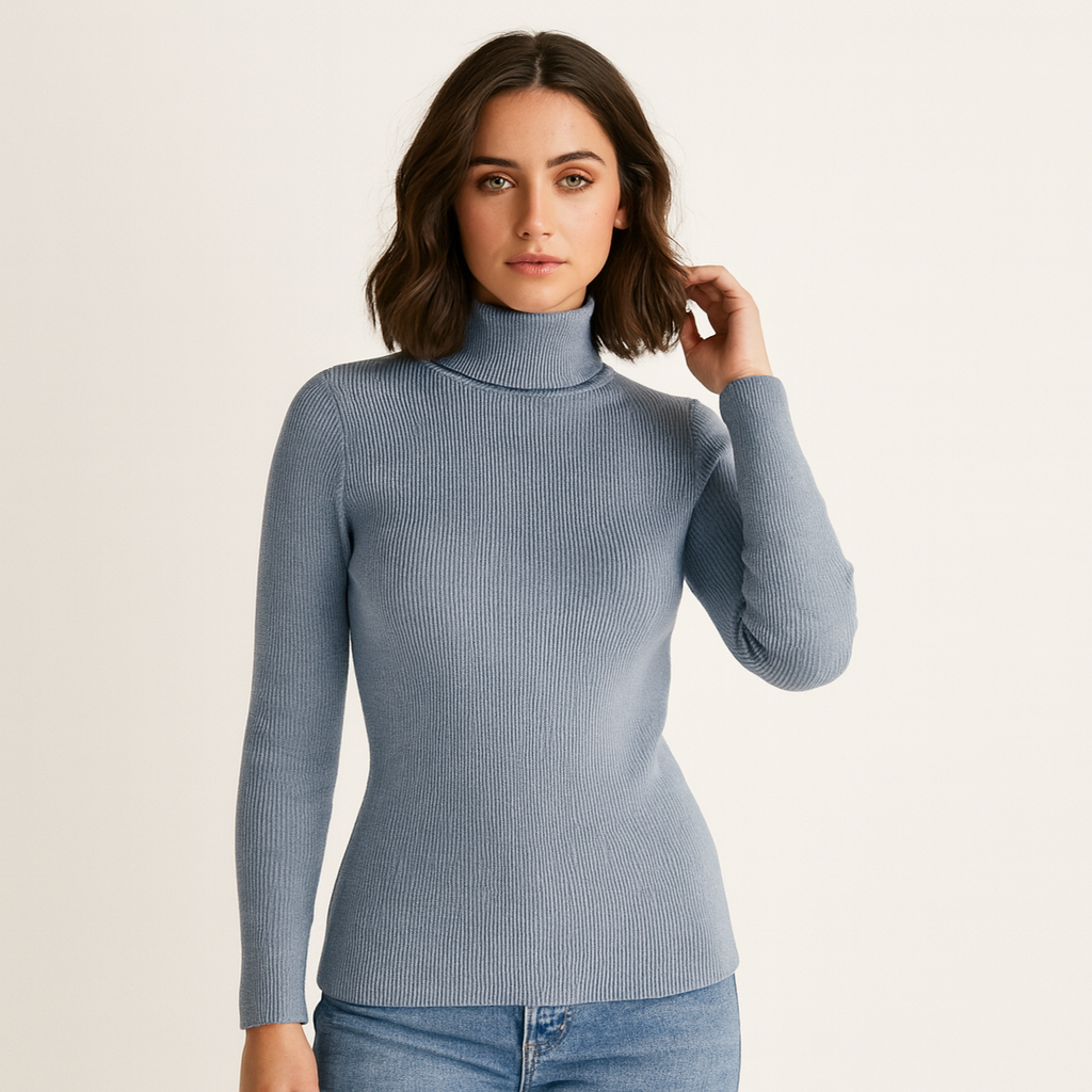 Elara | Warme Ribbed Turtleneck Knit