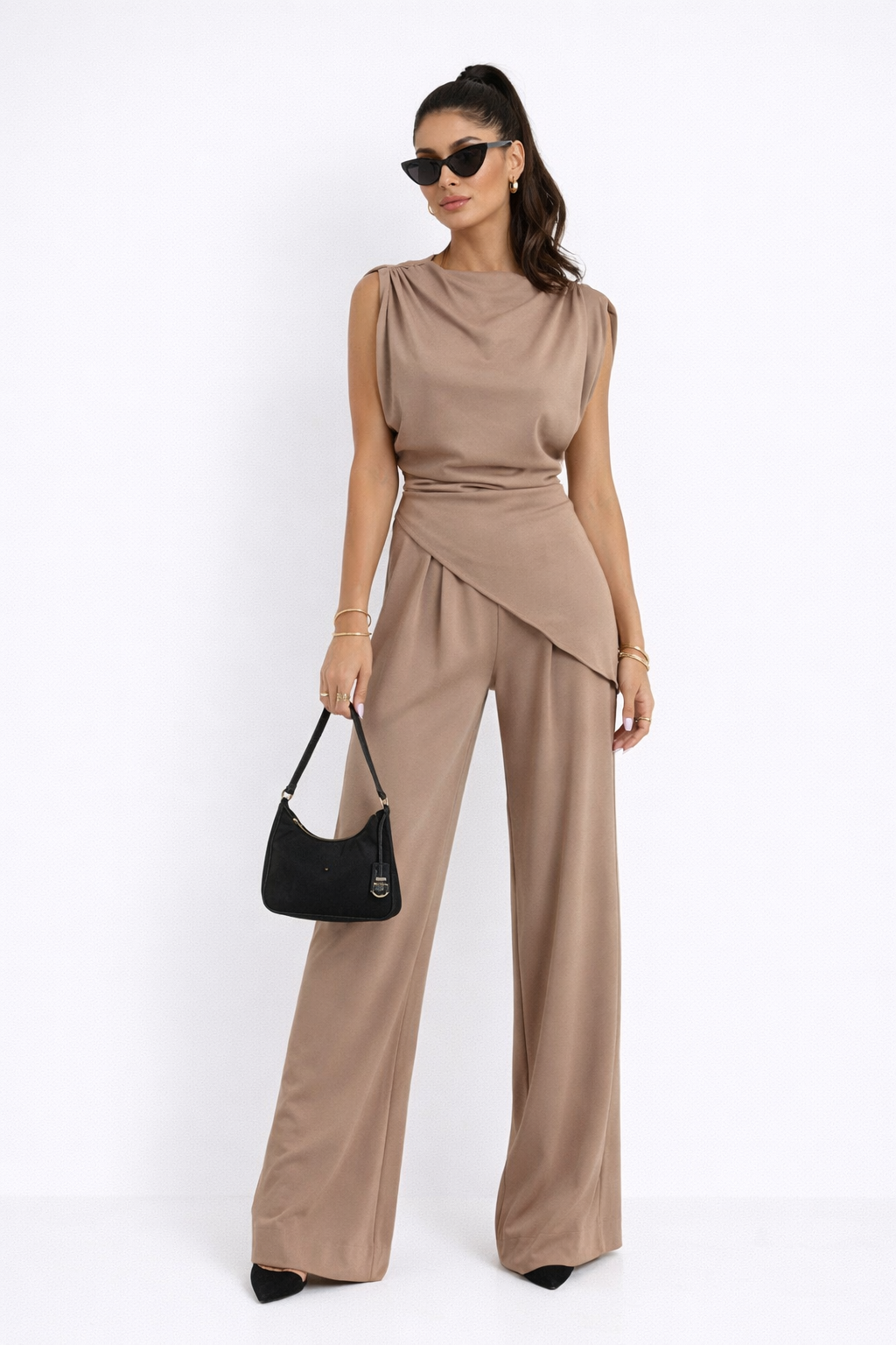 Natasha | Modern Draped Two-Piece Set