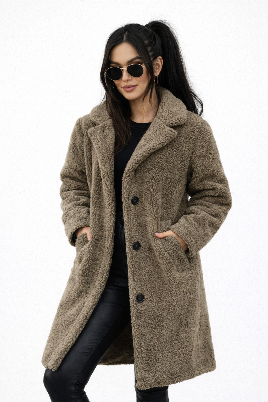 Sherina | Luxe Teddy Long Coat