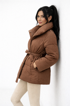 Ashanti | Sculpted Belted Puffer Jacket