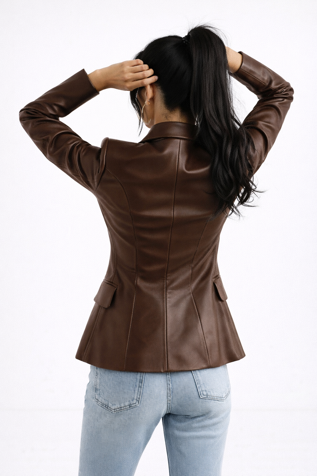 Charissa | Luxe Leatherlook Double-Breasted Blazer