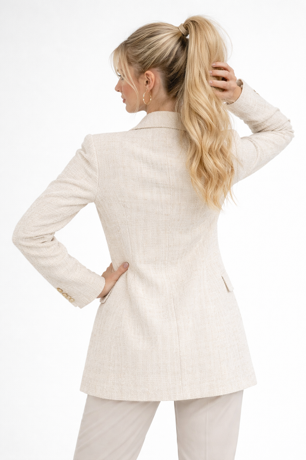 Xandra | Luxe Tweed Double-Breasted Blazer