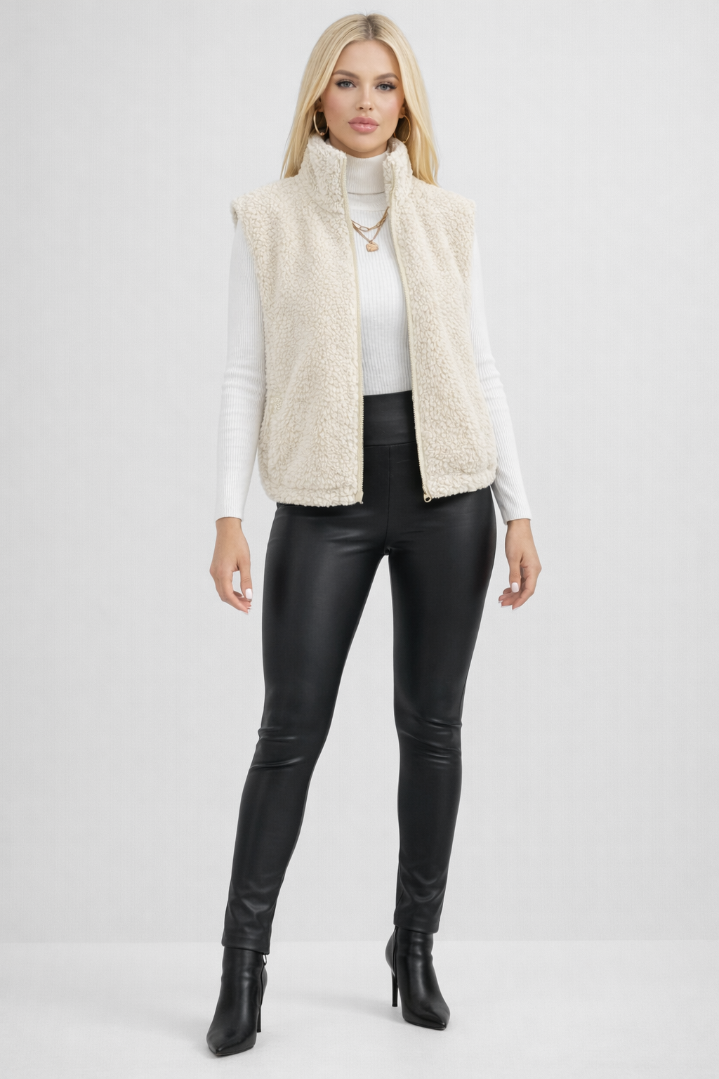Bobbie | Cozy Teddy Zip Gilet
