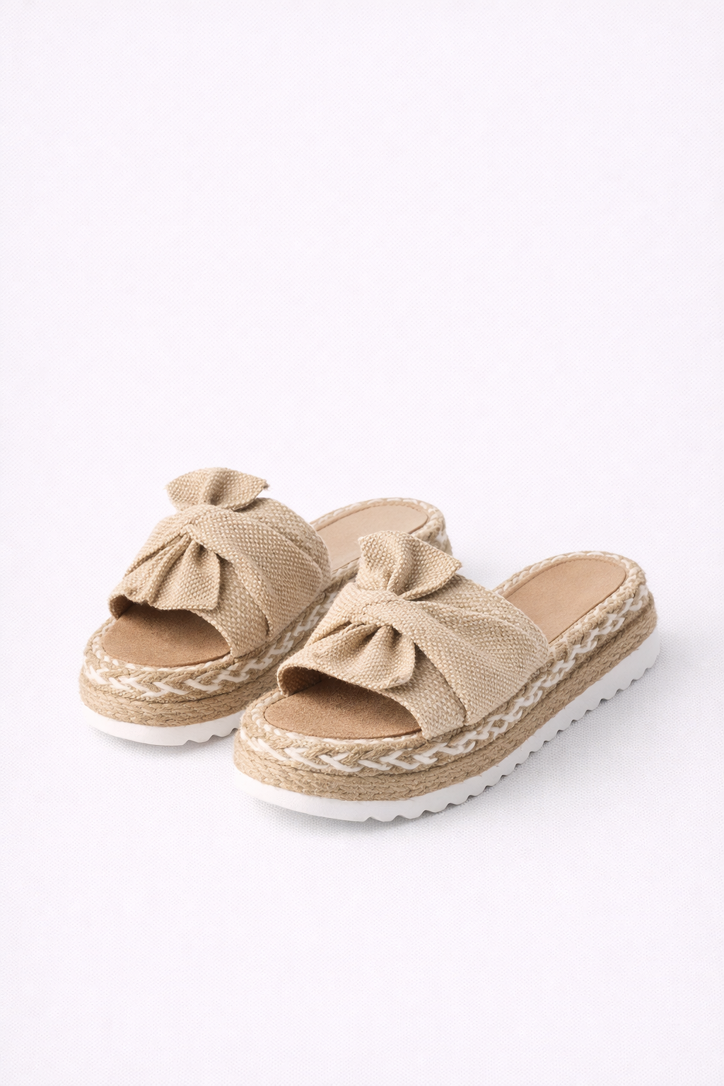 Maxime | Zomerse Bow Platform Slippers