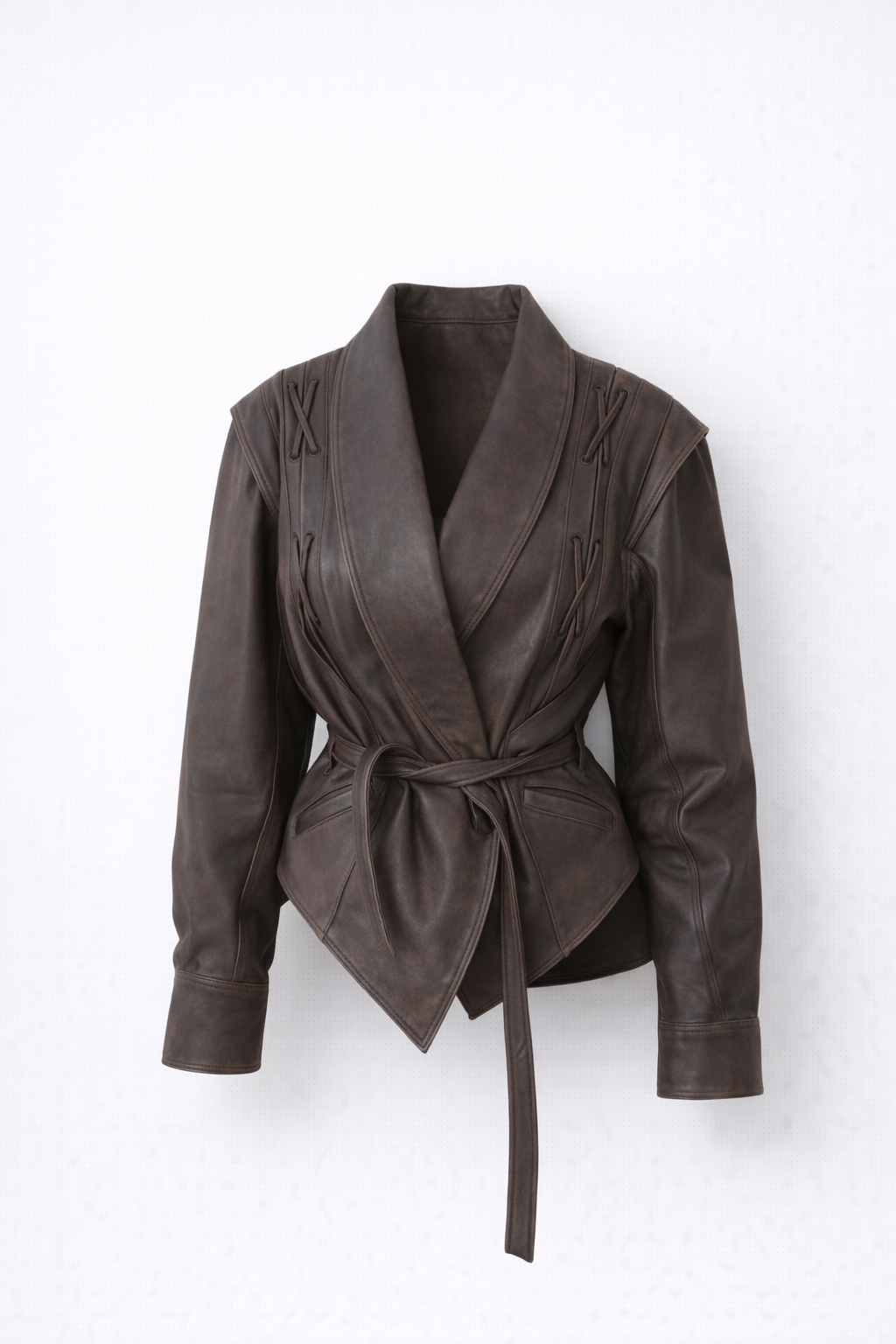 Trinity | Luxe Wrap Leatherlook Jacket