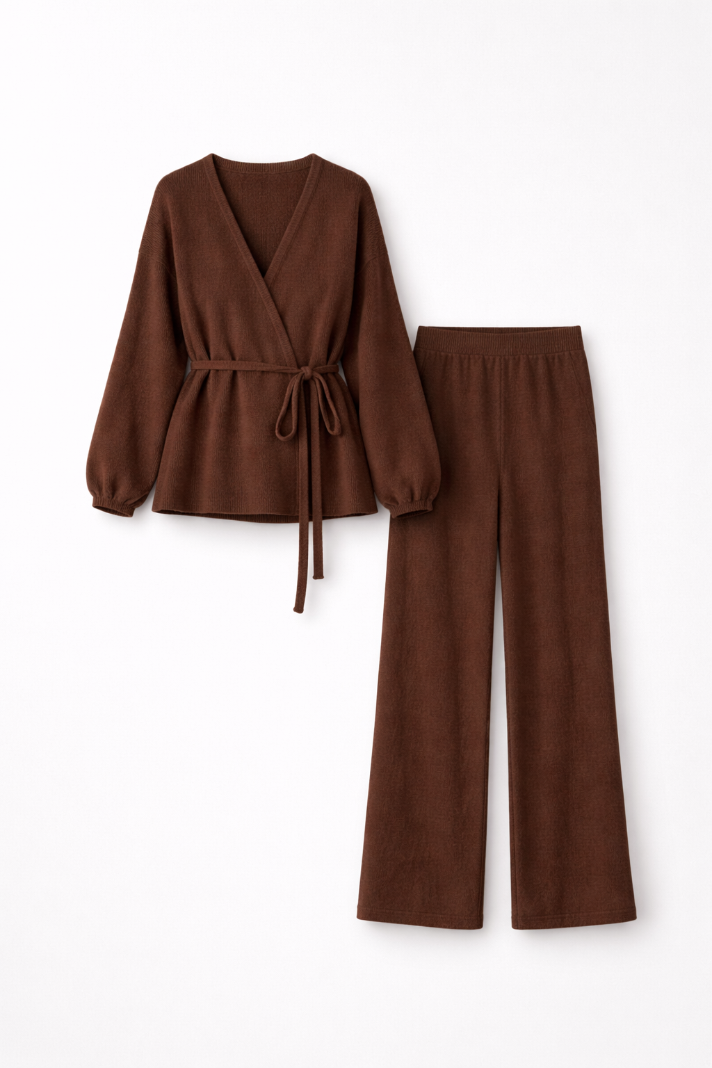 Lilith | Gebreide Sweater Pants Set met Ceintuur