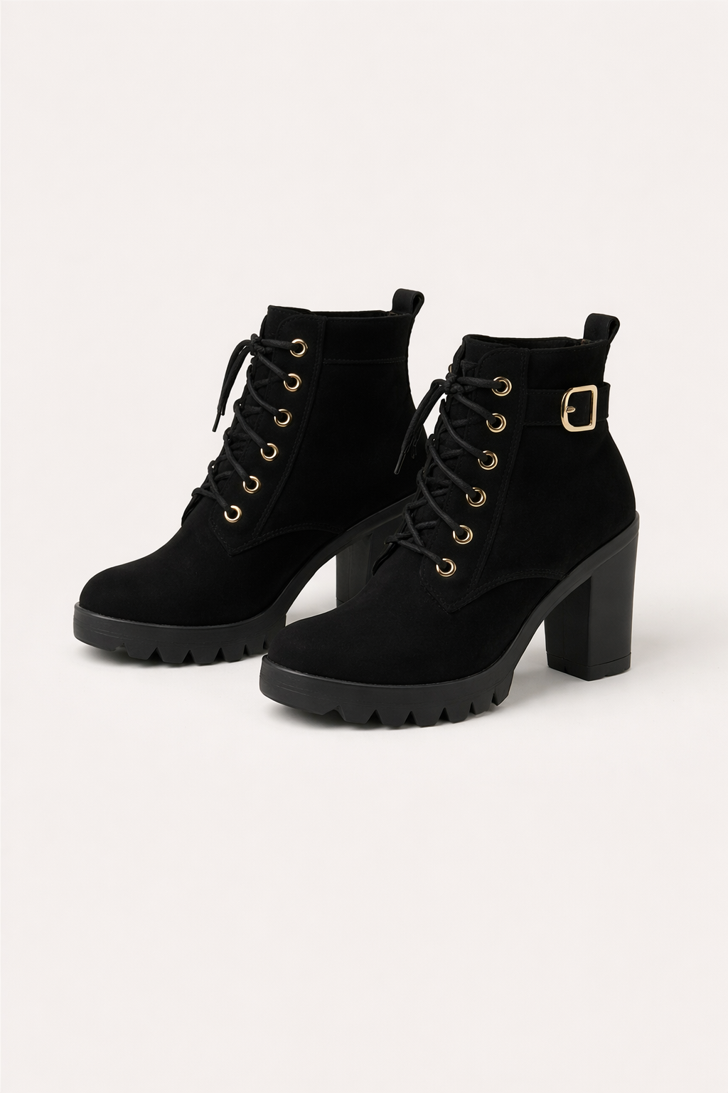 Galatea | Elegante Veter Enkellaarsjes met Hak