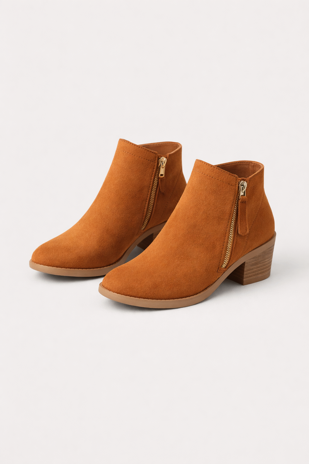 Luca | Suède Enkellaarsjes met Comfortabele Hak