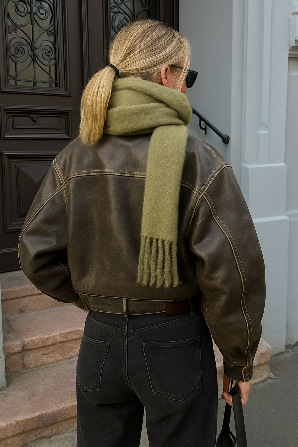 Gia | Herfst/Winter – Vintage Look Leerfeel – Oversized Jacket