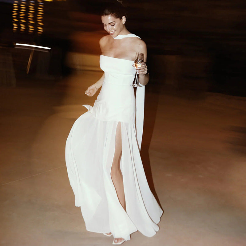 Isabella Carter | Strapless avondjurk met hoge split | Jij straalt pure kracht en onweerstaanbare elegantie uit