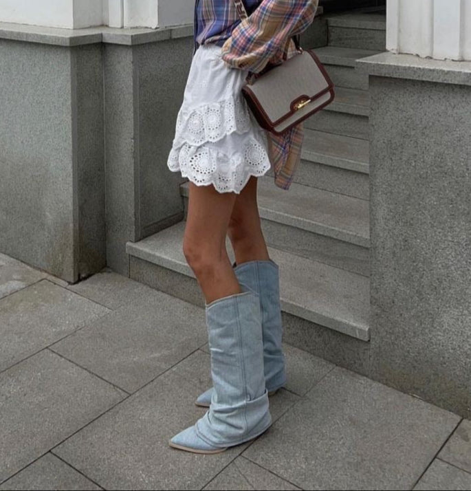 Sienna Roberts | Slouch Knee High Heeled Boots | Geeft elke look een zachte, elegante en modieuze uitstraling