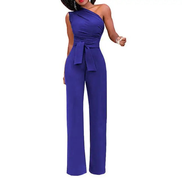 Serena Valmont | Elegante One-Shoulder Tailored Jumpsuit