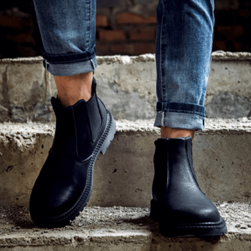 Tisha | Zwarte Chelsea Boots met Chunky Zool