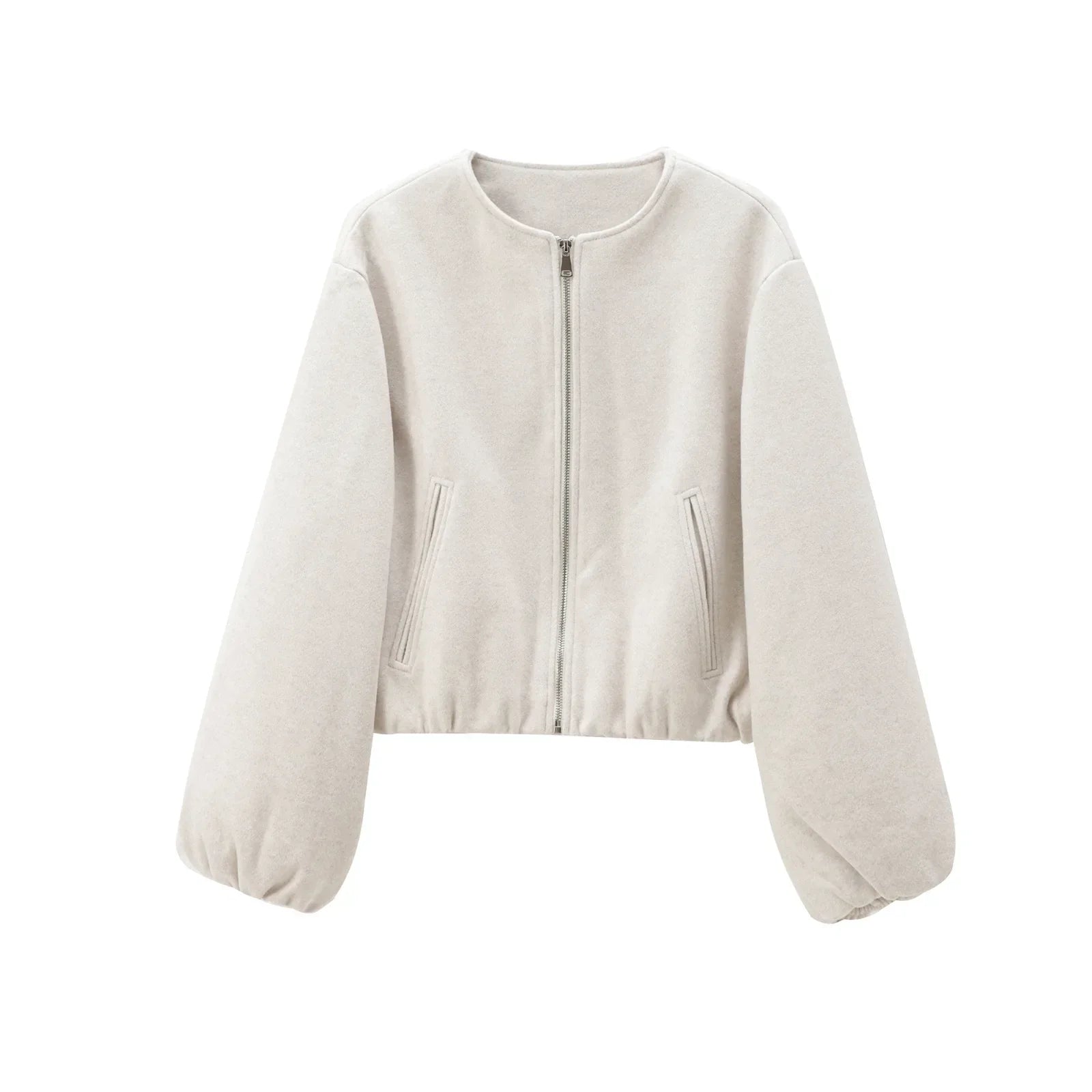 Mila Anderson | Cropped Zip Jacket | Minimalistische comfort met een moderne, vrouwelijke twist