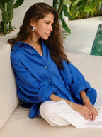 Yara-Liv | Luchtige Linnen Blouse | Tijdloze elegantie met zomerse finesse
