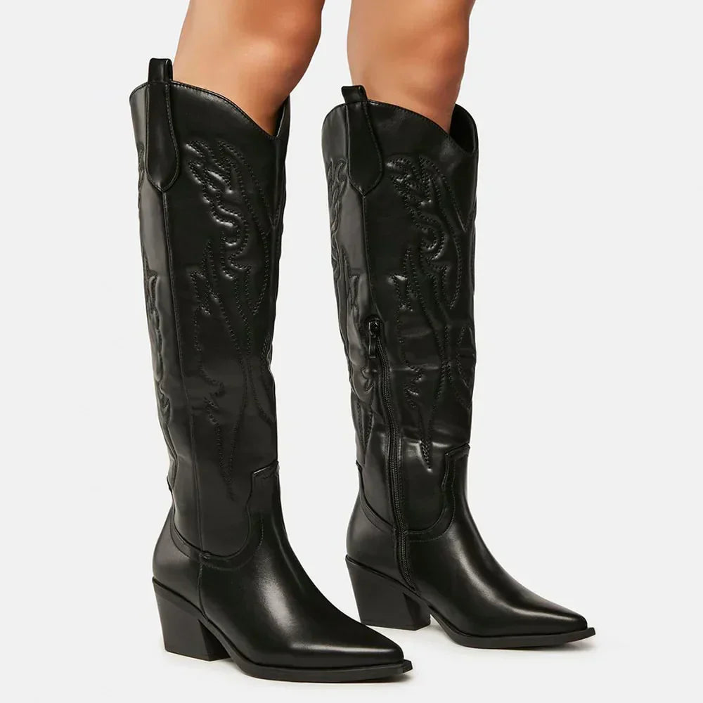 Tiffany | Western Inspired Knee-High Boots