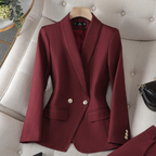 Adrienne Bordeaux | Dames Blazer & Pantalon Set Luxe Damespak