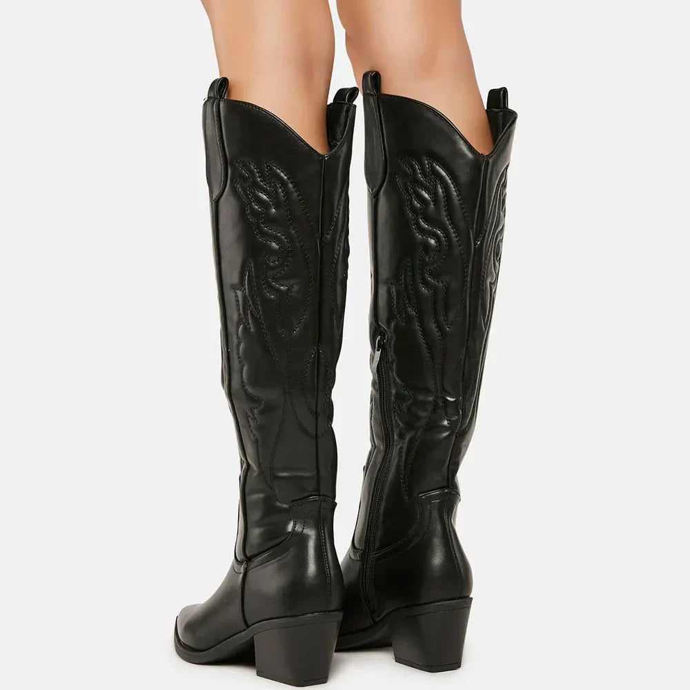 Tiffany | Western Inspired Knee-High Boots