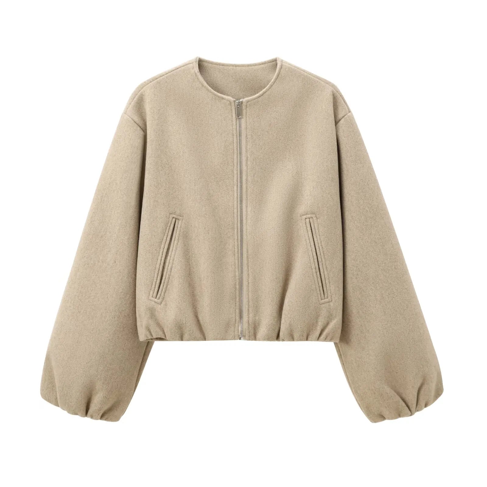 Mila Anderson | Cropped Zip Jacket | Minimalistische comfort met een moderne, vrouwelijke twist