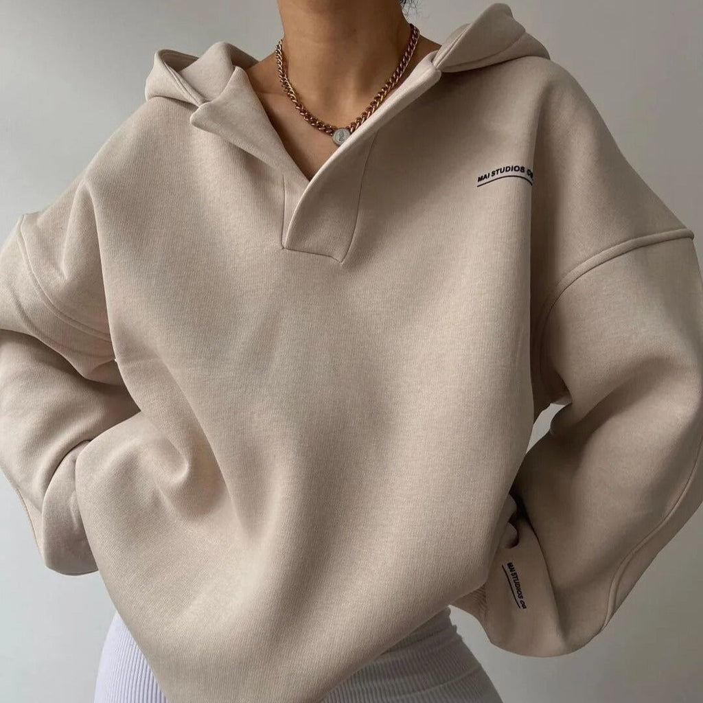 Freja Andersson | Relaxed Hoodie met Zachte Structuur