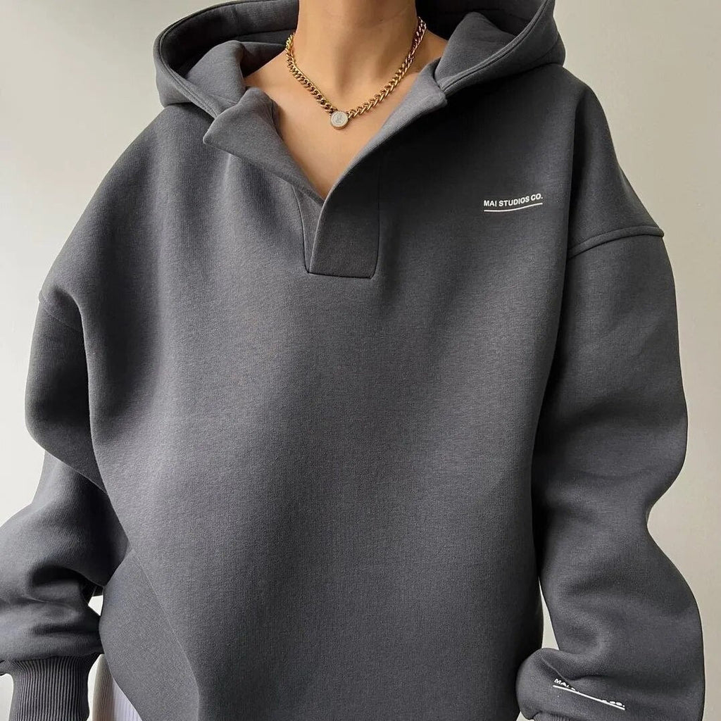 Freja Andersson | Relaxed Hoodie met Zachte Structuur