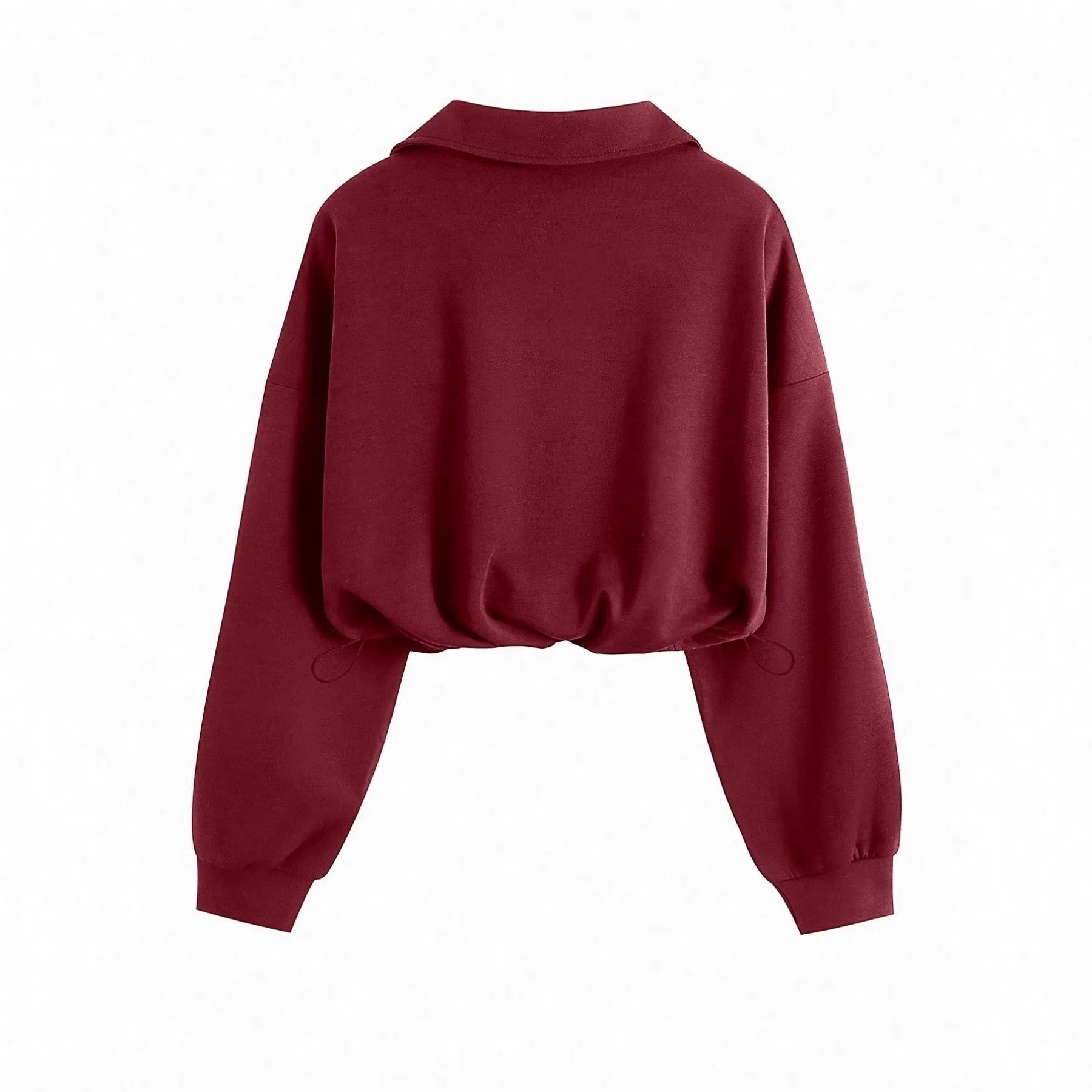 Élodie Laurent | Cropped Half-Zip Sweater