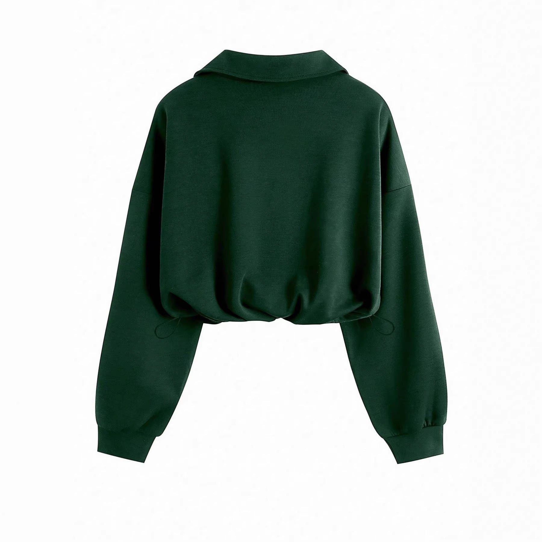 Élodie Laurent | Cropped Half-Zip Sweater