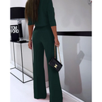 Alejandra Montoya | Elegant Tailored Wide-Leg Jumpsuit