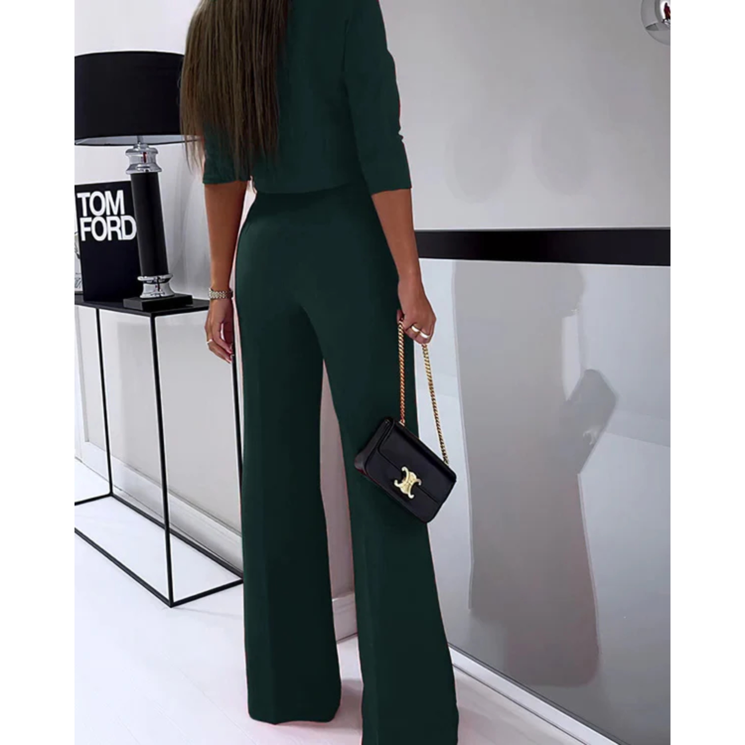 Alejandra Montoya | Elegant Tailored Wide-Leg Jumpsuit