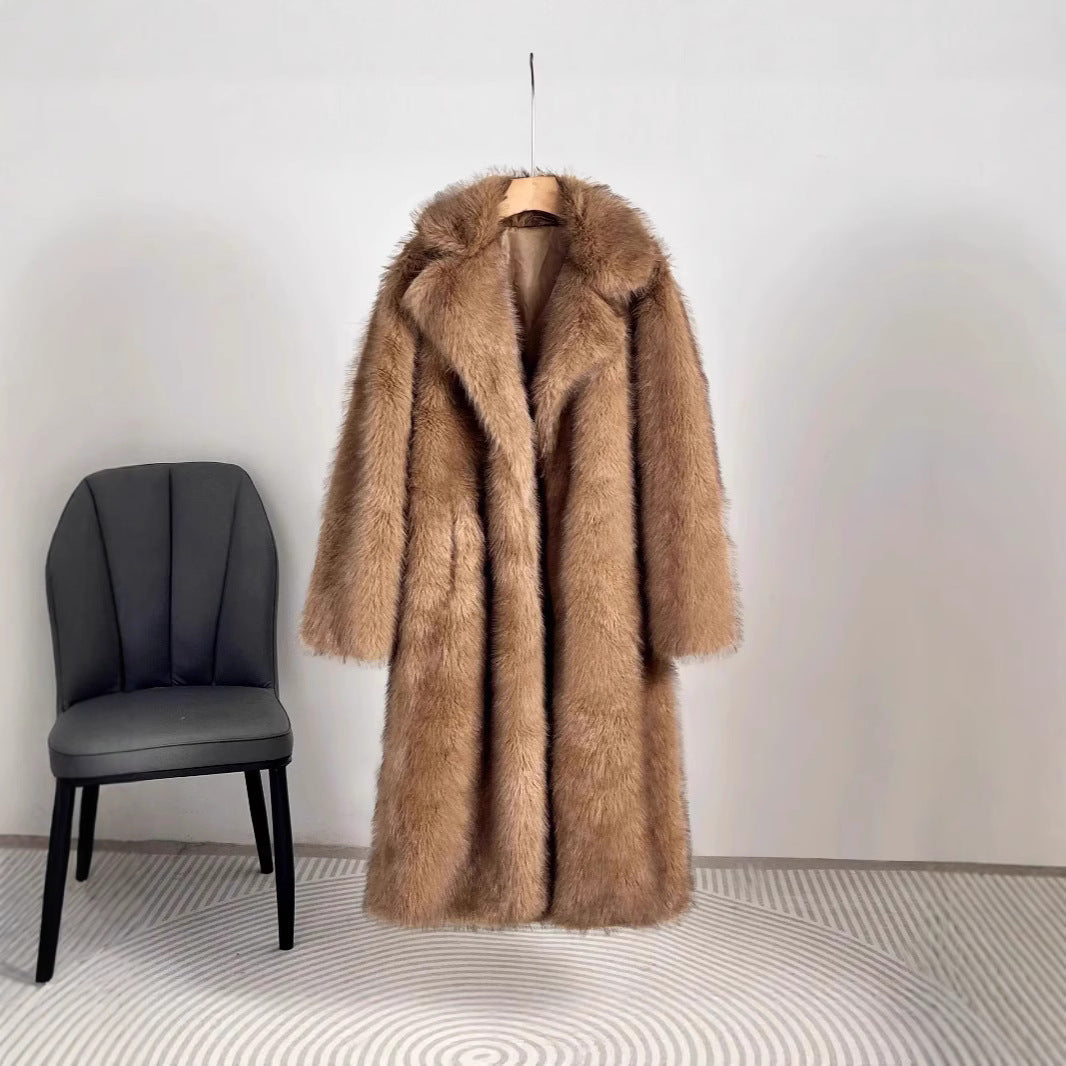 Calista | Winter – Luxe Faux Fur – Lange Mantel