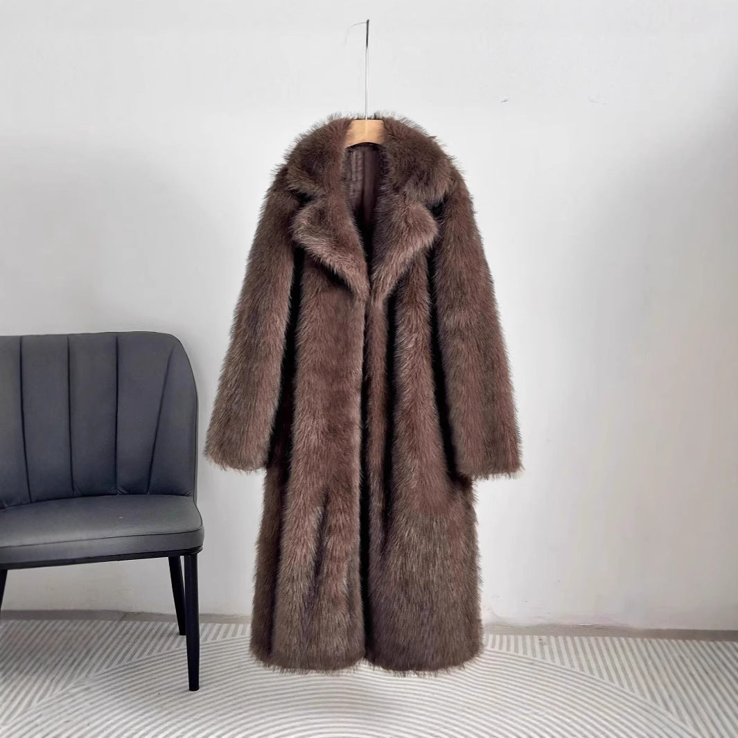 Calista | Winter – Luxe Faux Fur – Lange Mantel