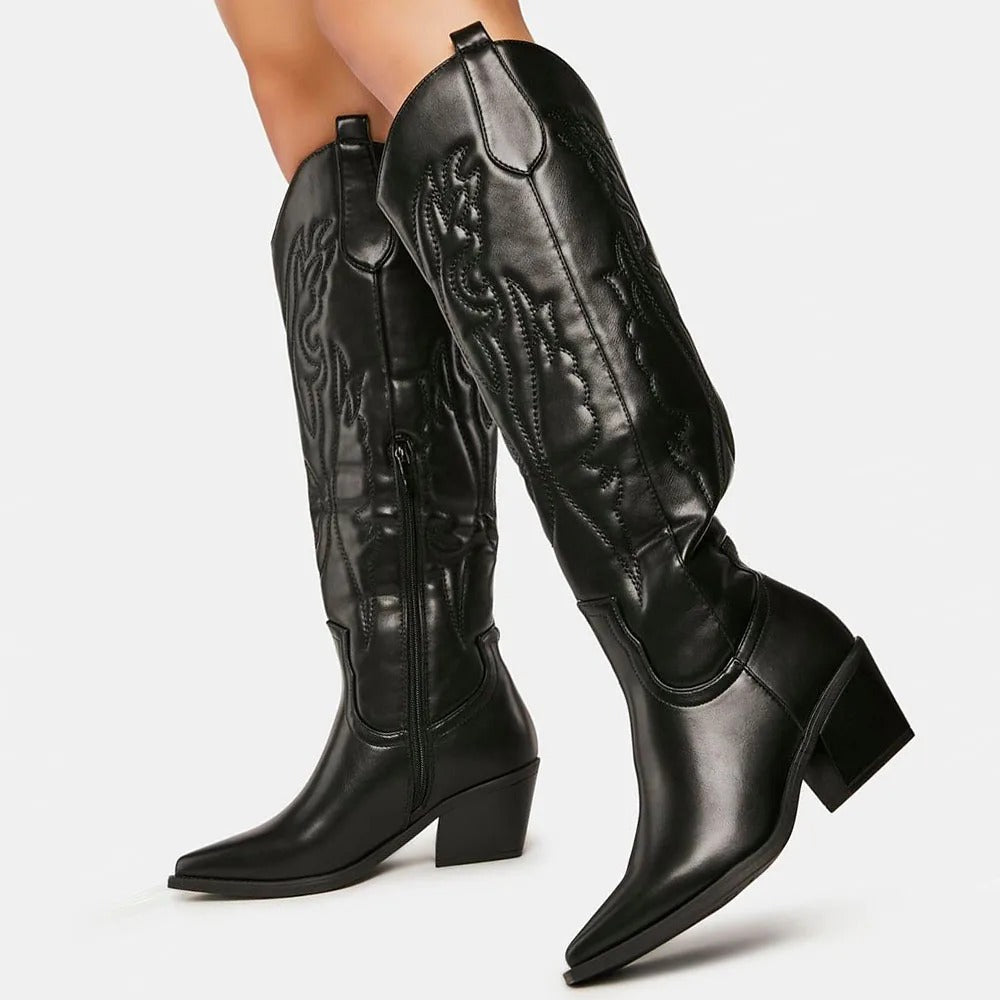 Tiffany | Western Inspired Knee-High Boots